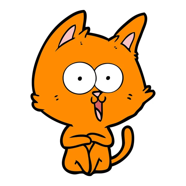 Wektor Ilustracja Kot Kreskówka Śmieszne — Wektor stockowy