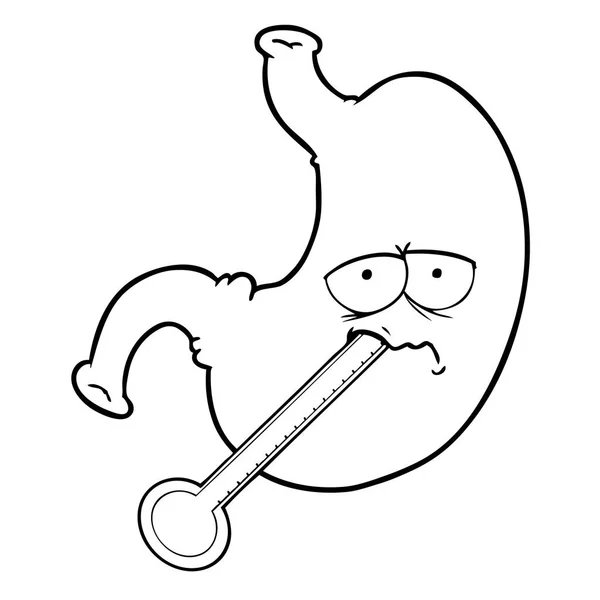 Ilustración Vectorial Del Estómago Dibujos Animados — Archivo Imágenes Vectoriales