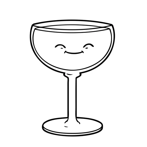 Verre Dessin Animé Vin — Image vectorielle