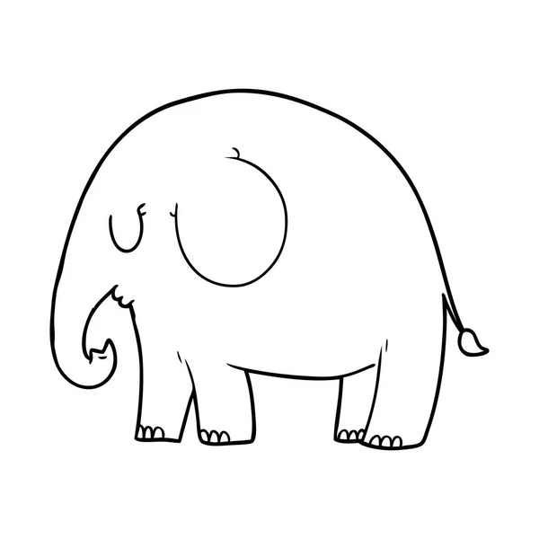Ilustração Vetorial Elefante Desenhos Animados — Vetor de Stock