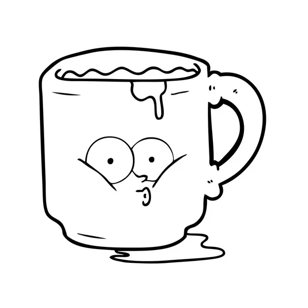 Cartoon Dirty Office Mug — Stock Vector