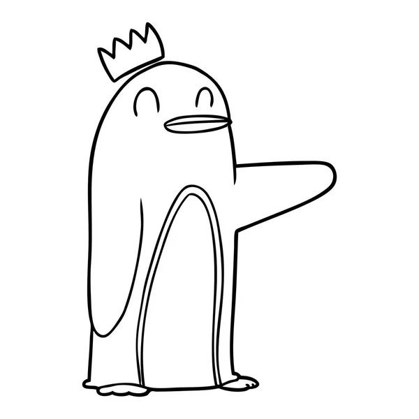 Векторная Иллюстрация Мультфильма Пингвин — стоковый вектор