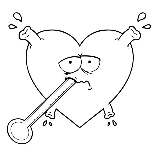 Ilustración Vectorial Del Corazón Dibujos Animados — Vector de stock