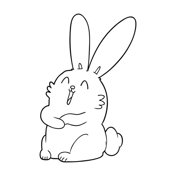 Conejo Risa Dibujos Animados Conejo — Vector de stock
