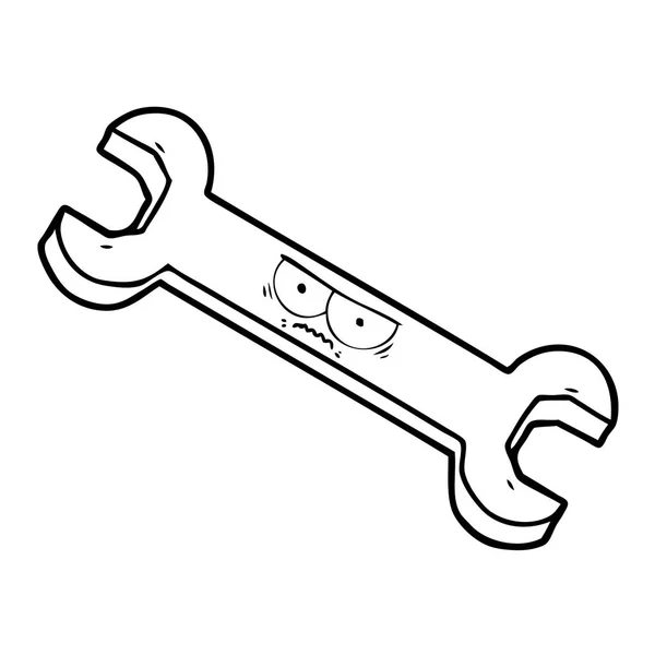 Vektor Illustration Von Cartoon Wütend Werkzeug — Stockvektor