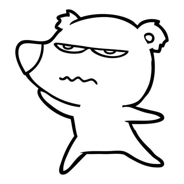 Vektor Illustration Des Wütenden Bären Cartoons — Stockvektor