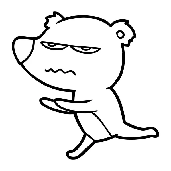 Vektorové Ilustrace Rozzuřeného Medvěda Cartoon — Stockový vektor