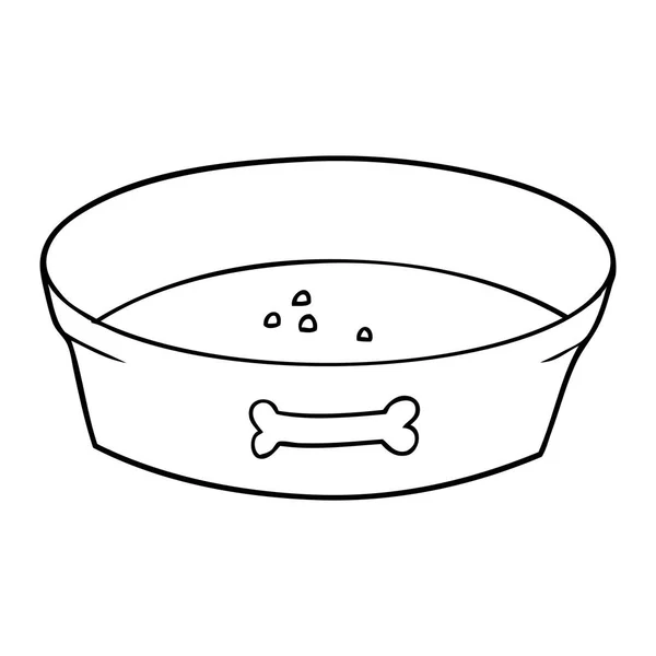 Cartoon Empty Dog Food Bowl — Stock Vector