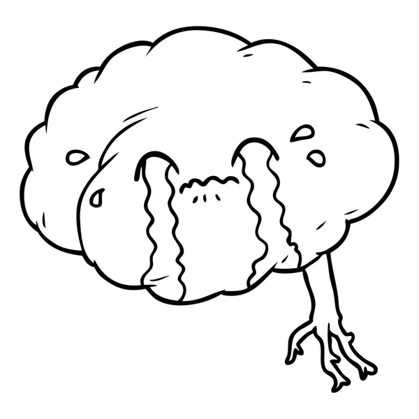 Γελοιογραφία Εγκεφάλου Πονοκέφαλο — Διανυσματικό Αρχείο