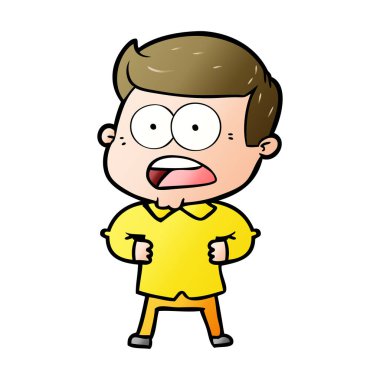 vektör çizim karikatür dostum şok