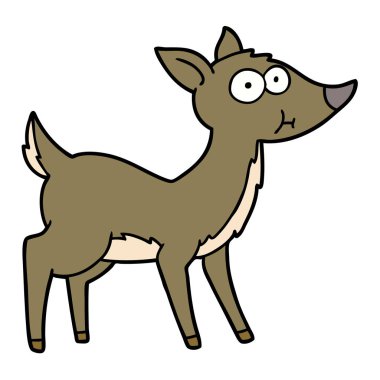 Çizgi film geyiğinin vektör çizimi