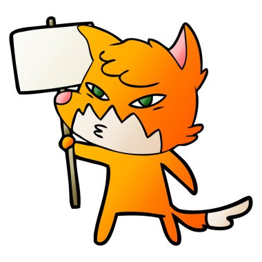 Çizgi film tilkisinin vektör çizimi