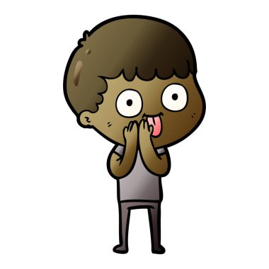 vektör çizim karikatür adam bakıyor