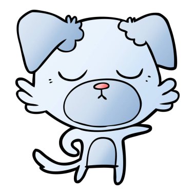 Çizgi film köpeğinin vektör çizimi