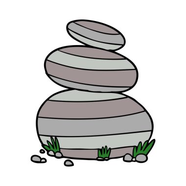 Yığılmış Çizgi film büyük taşlar