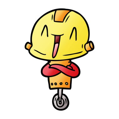 Çizgi film robotunun vektör çizimi