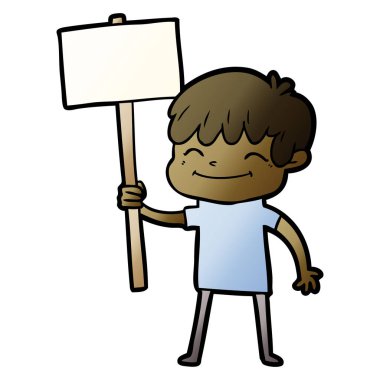 vektör çizim karikatür mutlu çocuk