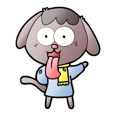 Çizgi film köpeğinin vektör çizimi