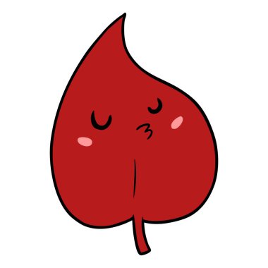 vektör çizim karikatür yaprak