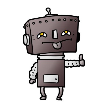 Çizgi film robotunun vektör çizimi