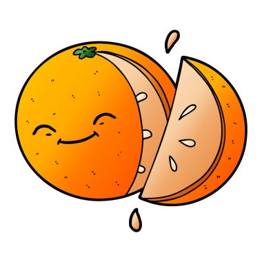 çizgi film turuncu vektör çizim