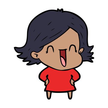 vektör çizim karikatür komik kadın