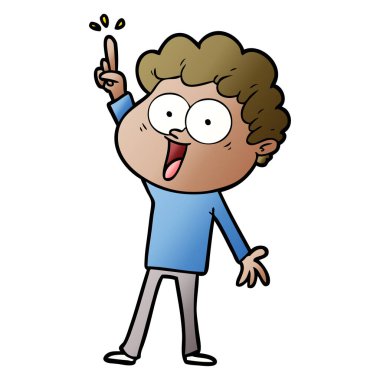 vektör çizim karikatür mutlu adam