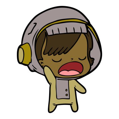 çizgi film astronot kadın açıklayan