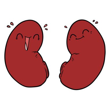 vektör çizim karikatür böbrekler