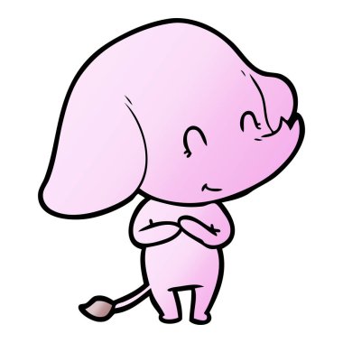 çizgi film fil vektör çizim 