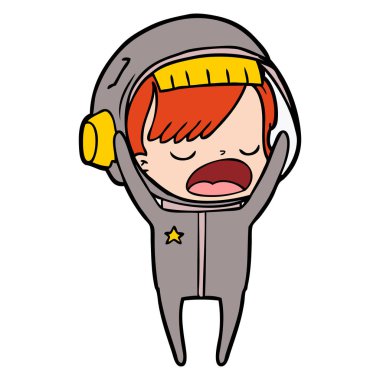 çizgi film astronot kadın açıklayan