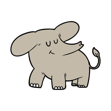 Çizgi film filinin vektör illüstrasyonu