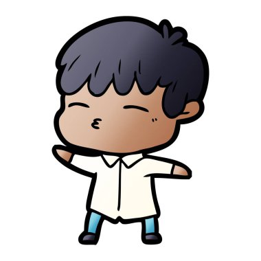 vektör çizim karikatür meraklı çocuk