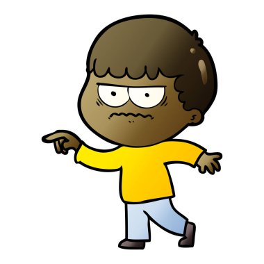 vektör çizim karikatür dostum rahatsız