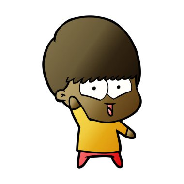 vektör çizim karikatür mutlu çocuk