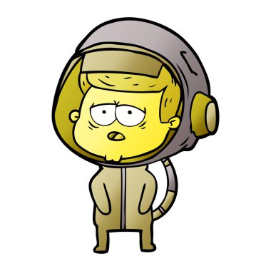 Çizgi film astronotunun vektör çizimi