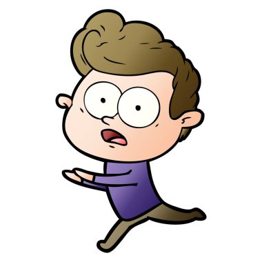 vektör çizim karikatür bakan adam