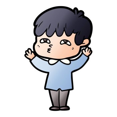 vektör çizim karikatür meraklı adam