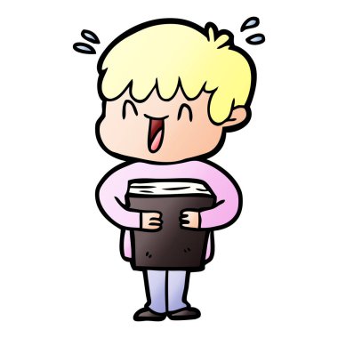 vektör çizim karikatür gülen çocuk