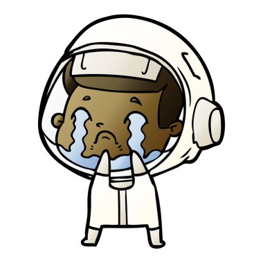 Çizgi film astronotunun vektör çizimi