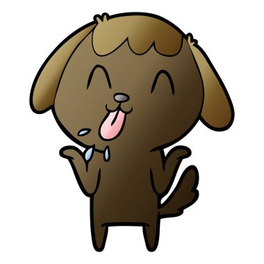 Çizgi film köpeğinin vektör çizimi