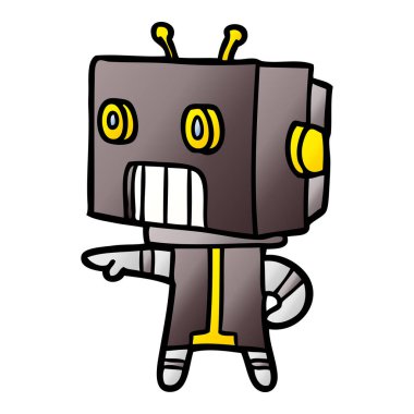 Çizgi film robotunun vektör çizimi