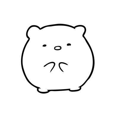 bir kutup ayısı, sevimli çizgi çizme