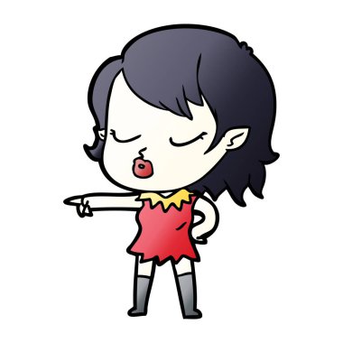 sevimli çizgi vampir kız