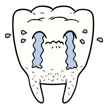 Çizgi film dişinin vektör çizimi