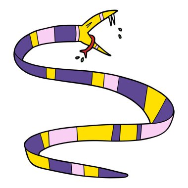 Çizgi film yılanının vektör çizimi