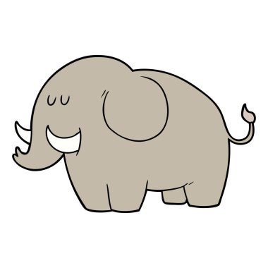 Çizgi film filinin vektör illüstrasyonu