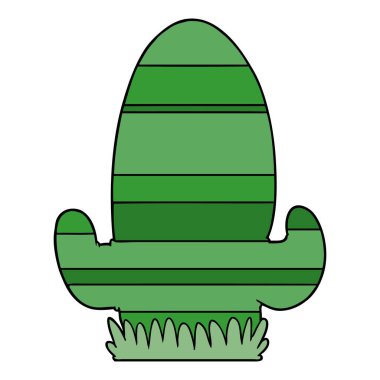 Çizgi film kaktüsünün vektör çizimi
