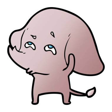 Çizgi film filinin vektör illüstrasyonu