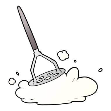 vektör çizim karikatür patates ezici